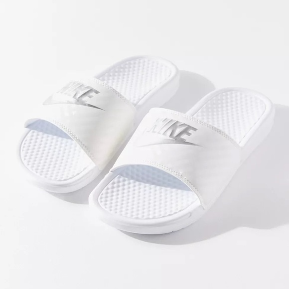 Nike Benassi JDI White Slide Sandals - Picture 7 of 11